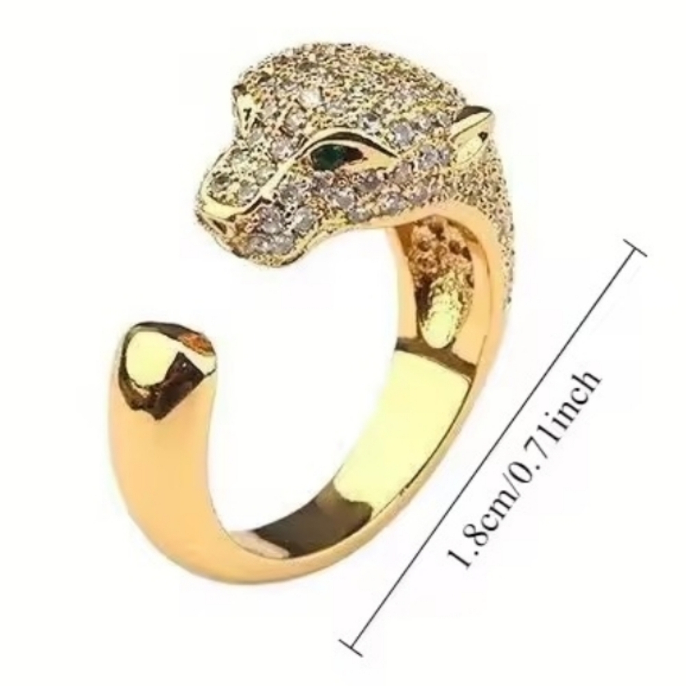 Leoperd Head Open Ring Elegant Suitable For Everyday - Picture 4 of 4